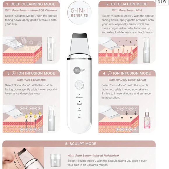 SKININC DeepCare Flash Facial Spatula NWOT - Picture 2 of 5